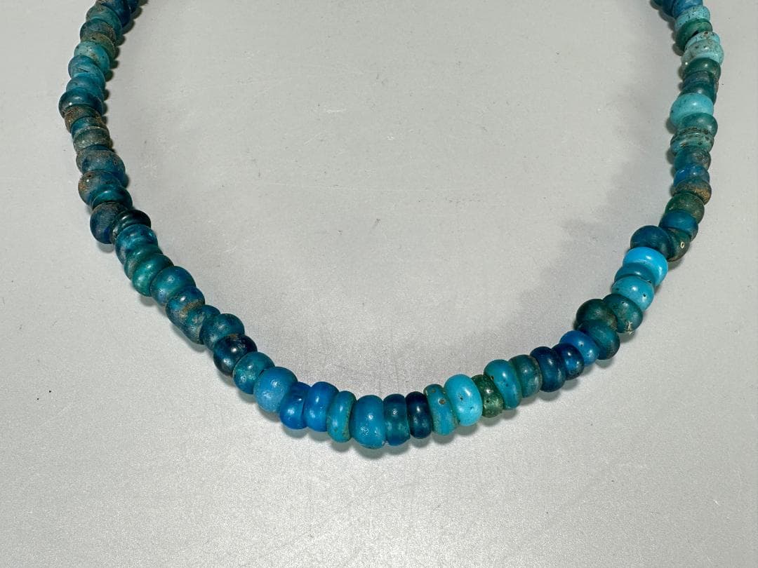 アイヌ美術　タマサイ　首飾り 念珠 アイヌ 時代品 とんぼ玉 ガラス玉