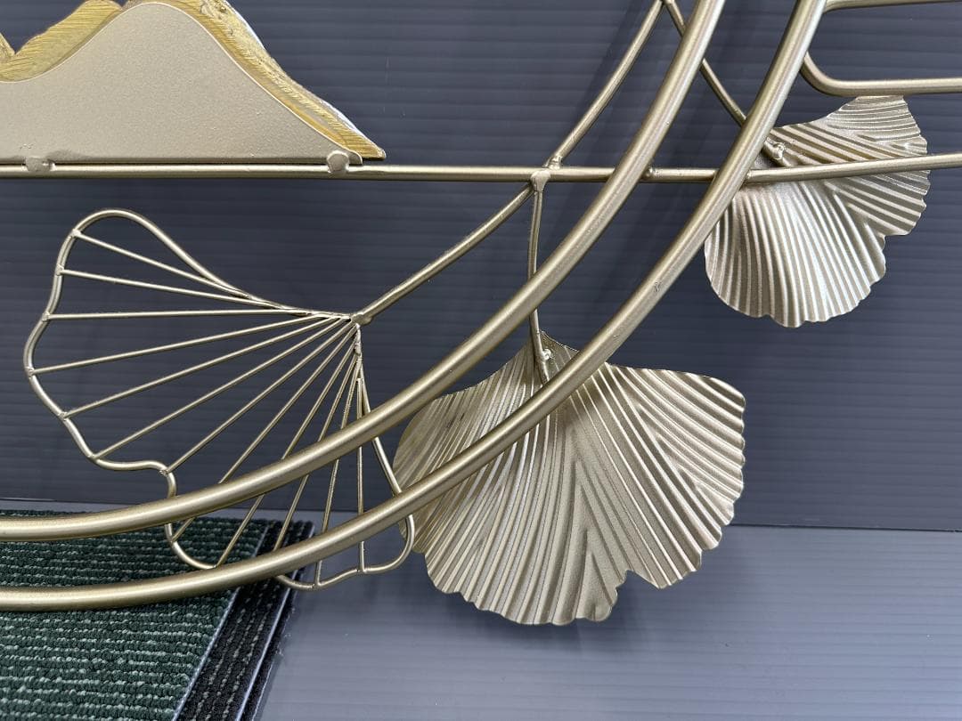 ウォールクロック　壁掛け時計　真鍮　ゴールド