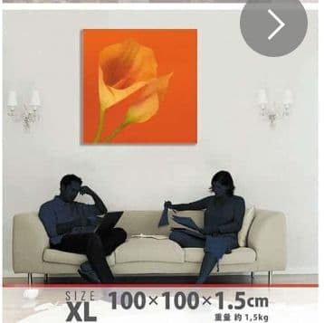 花のアートパネル インテリア雑貨 オレンジ poht-2205-01 つ178