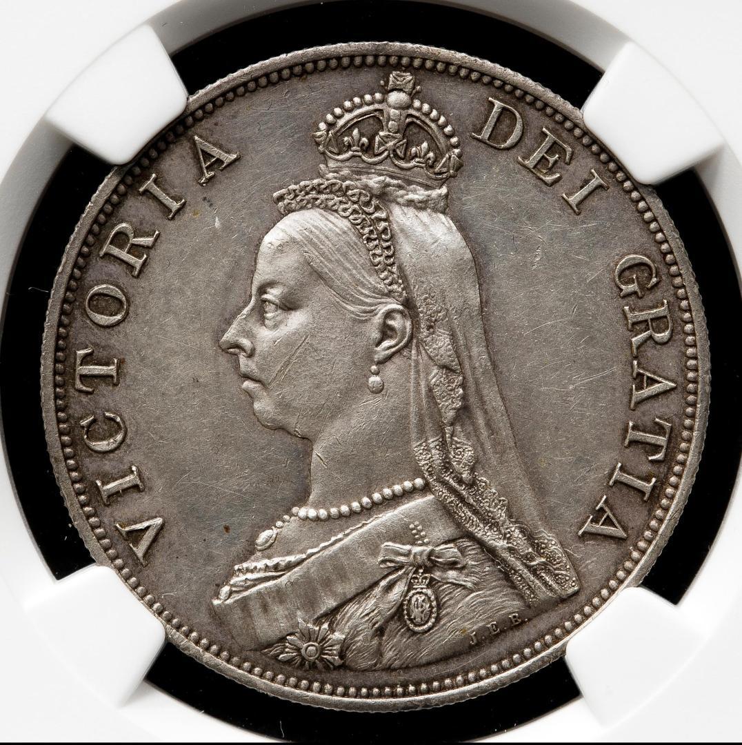 NGC-AU Details“Cleaned”　ヴィクトリア 銀貨　1887