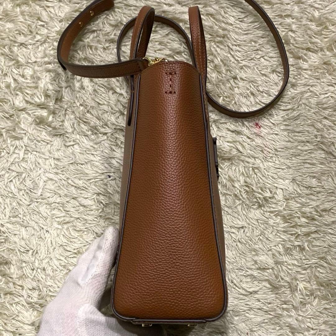 未使用級✨ローレンラルフローレン ペプルド Cameryn 2way ブラウン