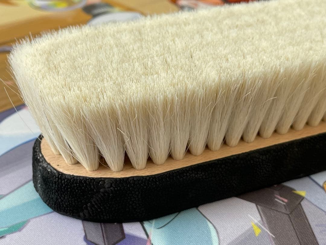 【新品】THE SOLE 山羊毛 象革 洋服ブラシ ブラック