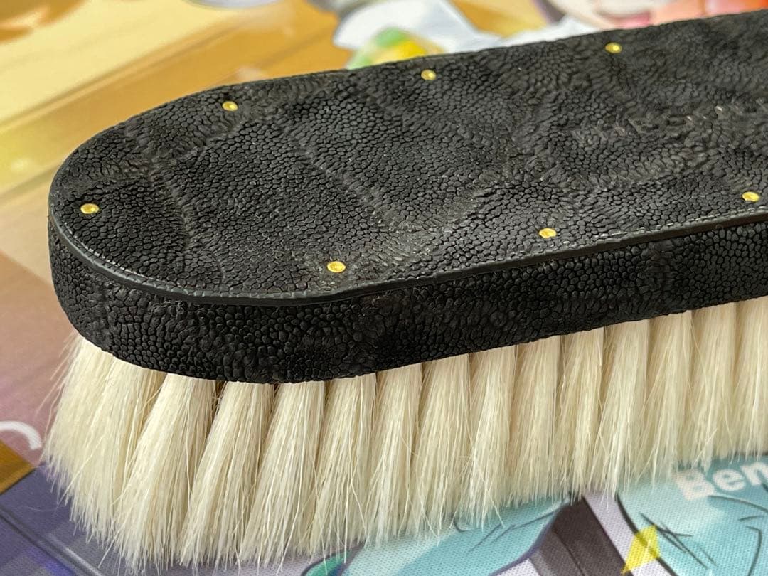 【新品】THE SOLE 山羊毛 象革 洋服ブラシ ブラック