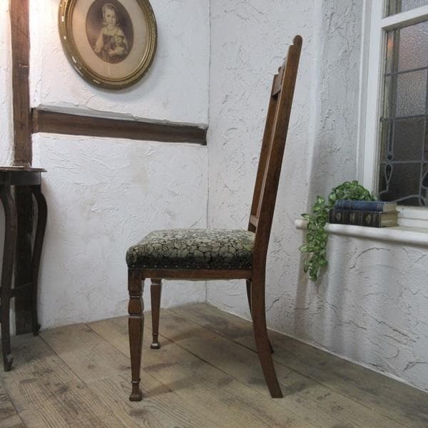イギリス アンティーク 家具 ダイニングチェア 張りぐるみ椅子 英国 4107d