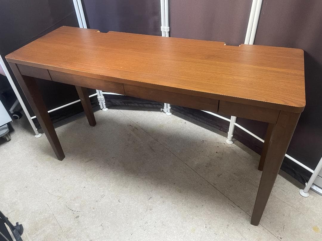 ベルメゾン 奥行きが選べるパソコンデスク ダークブラウン ウォルナット