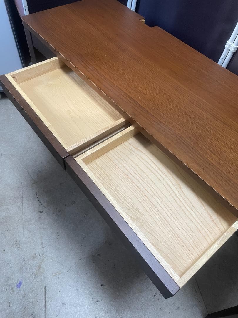 ベルメゾン 奥行きが選べるパソコンデスク ダークブラウン ウォルナット