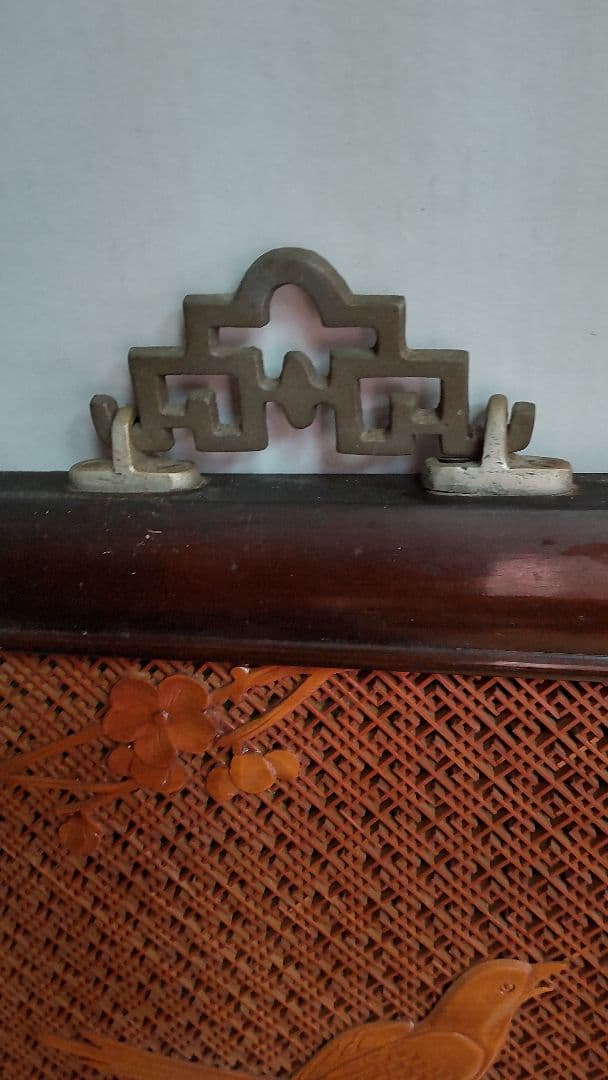 和風鳥の彫刻装飾品 182x40cm