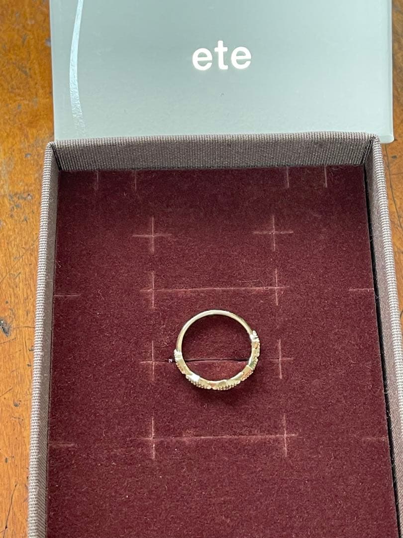 ete ピンキーリング　K10 ダイヤモンド0.02カラット　3号