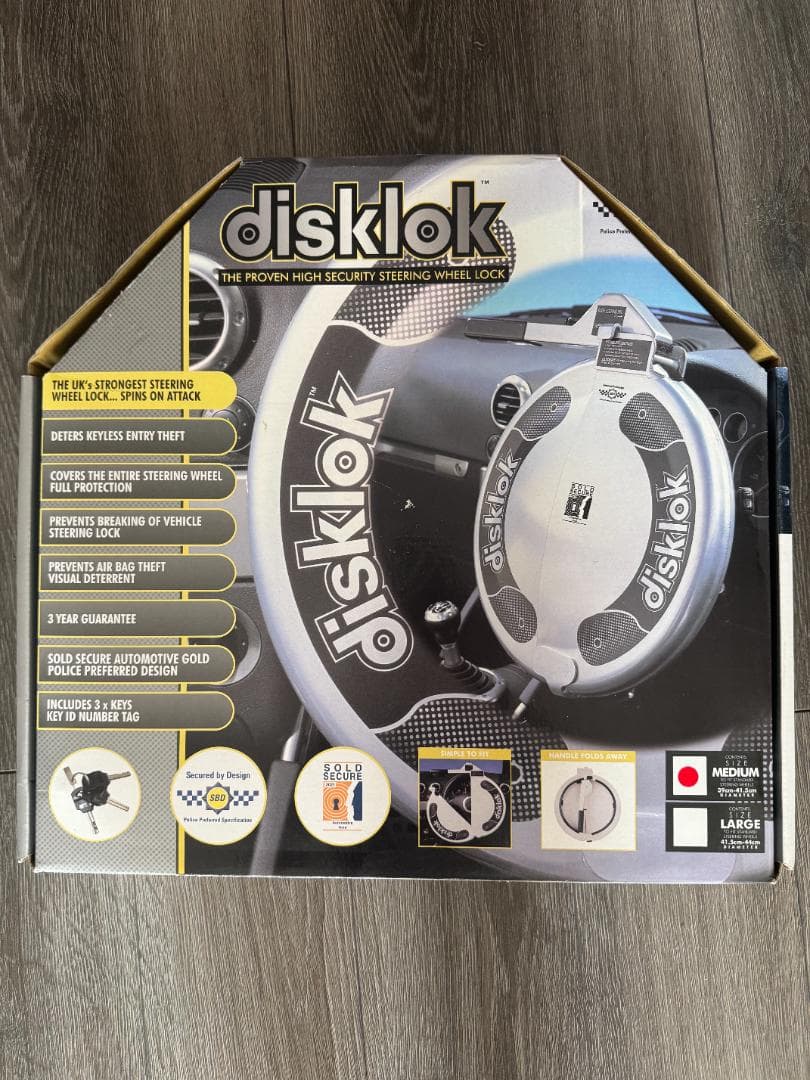 未使用 disklok Mサイズ 最強ハンドルロック ランドクルーザー盗難防止