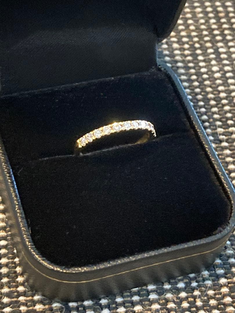 K18 天然ダイヤモンド ハーフエタニティリング 0.3ct H&C