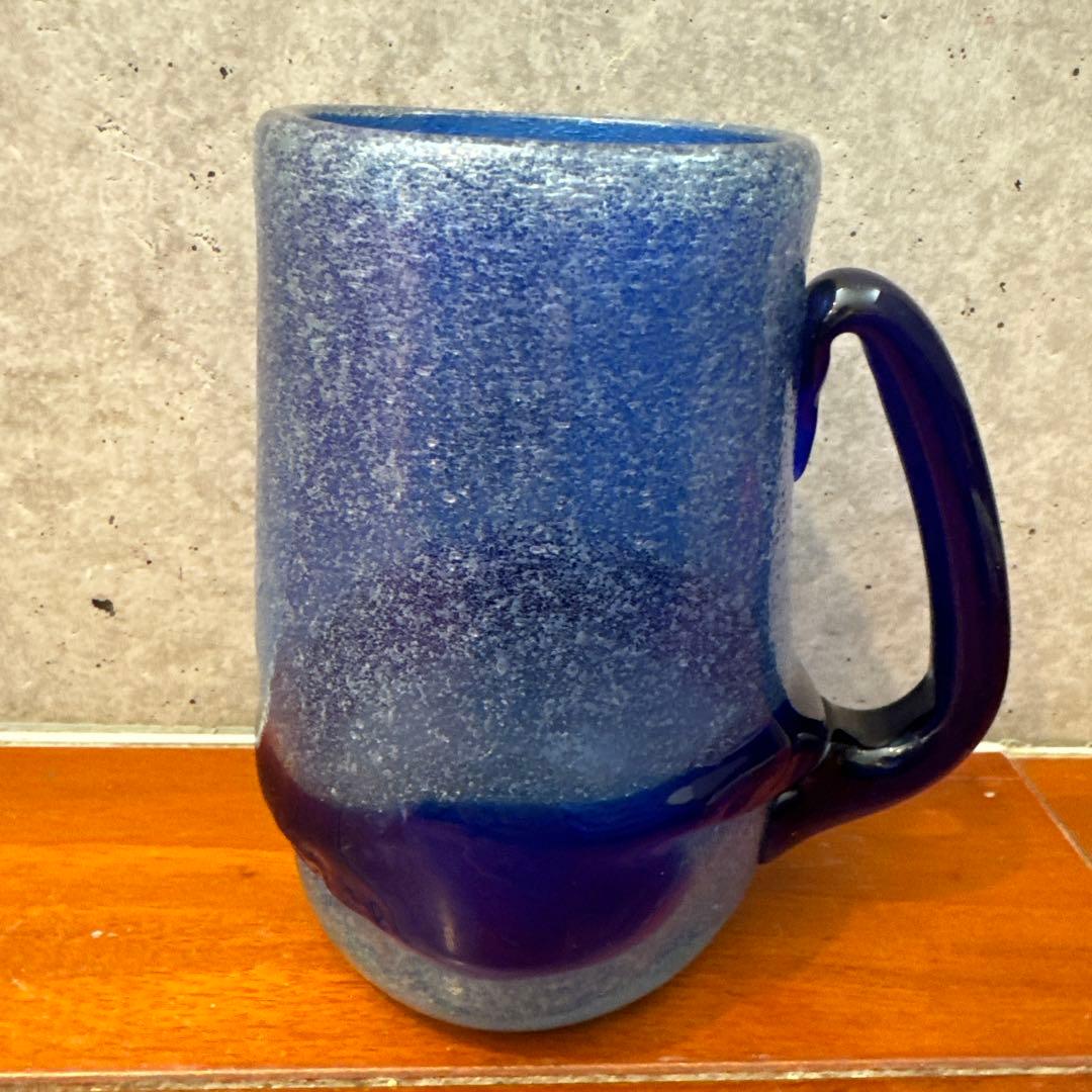 稲嶺盛吉.琉球ガラス.刻印あり.ジョッキ