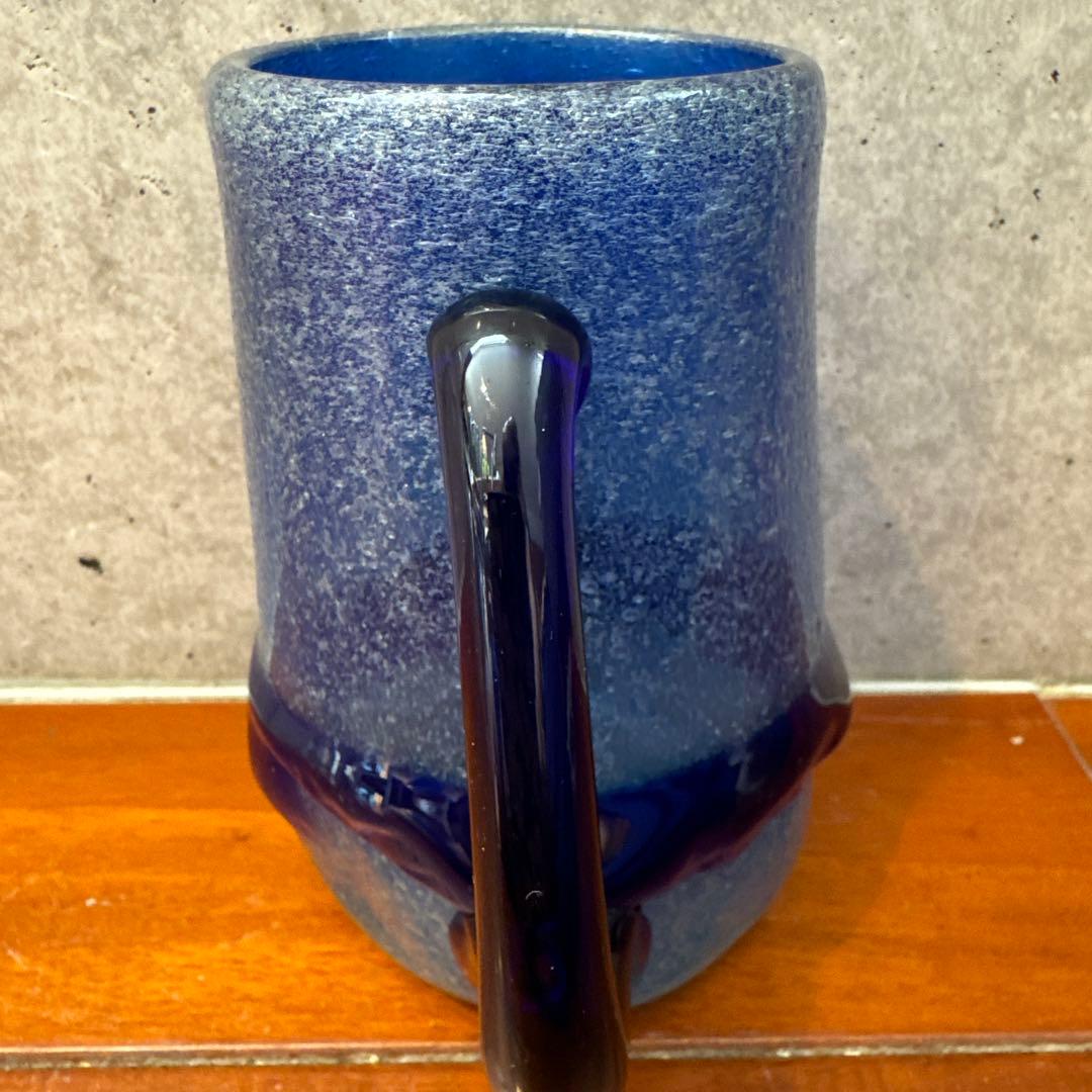 稲嶺盛吉.琉球ガラス.刻印あり.ジョッキ