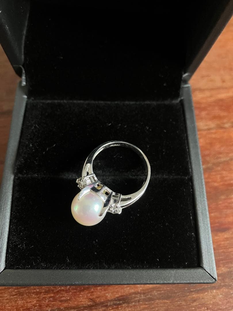 真珠　本真珠　指輪　リング　プラチナ　高島屋　ダイヤ　美品
