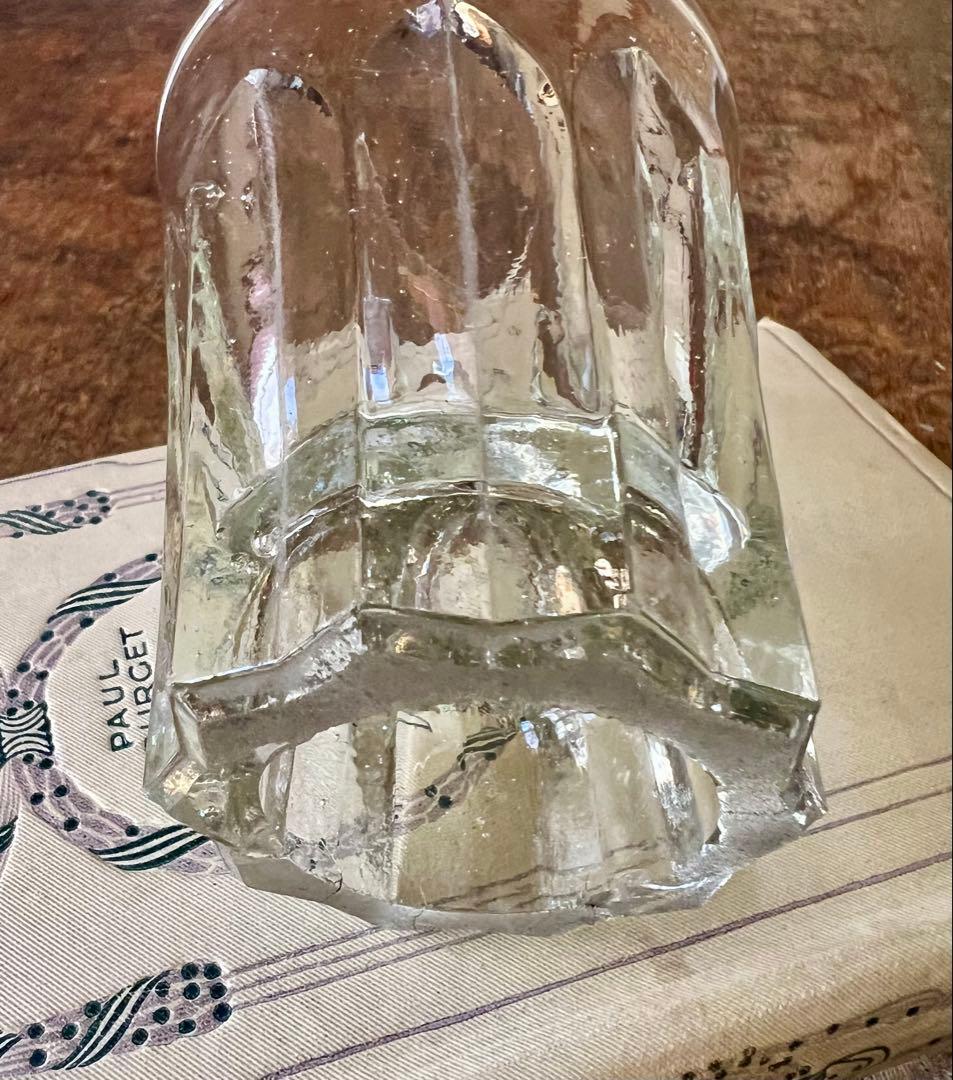 アンティーク　剣先コップ　ウランガラス　和ガラス　古道具　大正ロマン