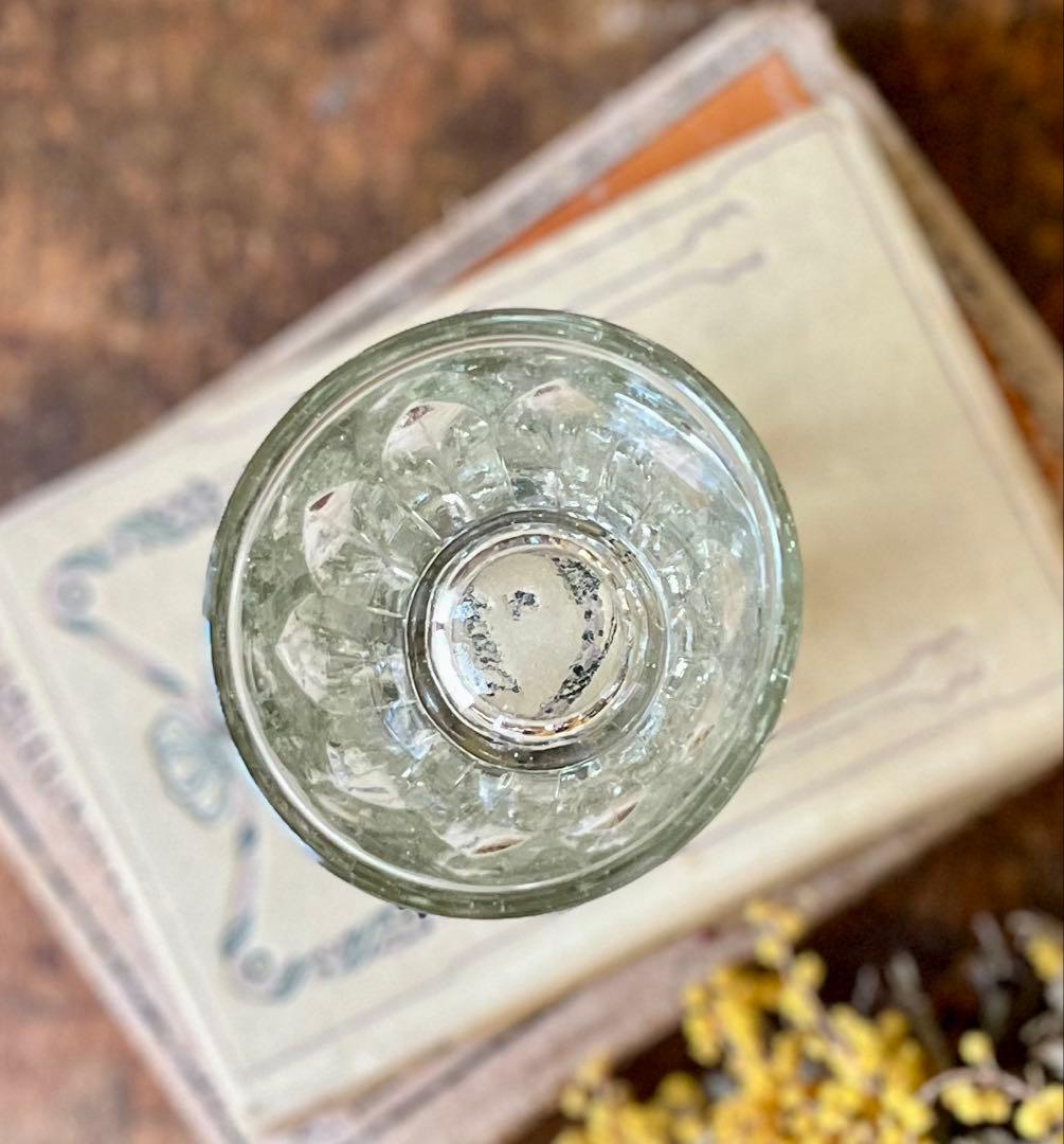 アンティーク　剣先コップ　ウランガラス　和ガラス　古道具　大正ロマン