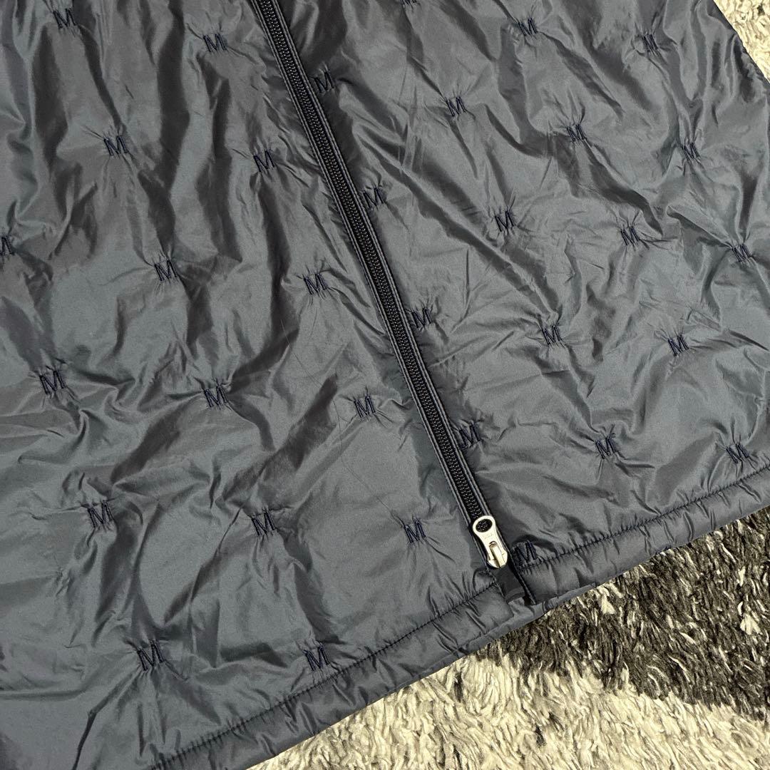 マンシングウェア　フード付きダウンワンピース　ネイビー　フード取り外し　L