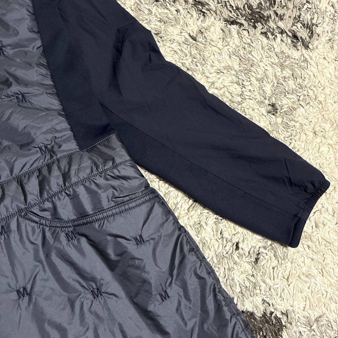 マンシングウェア　フード付きダウンワンピース　ネイビー　フード取り外し　L