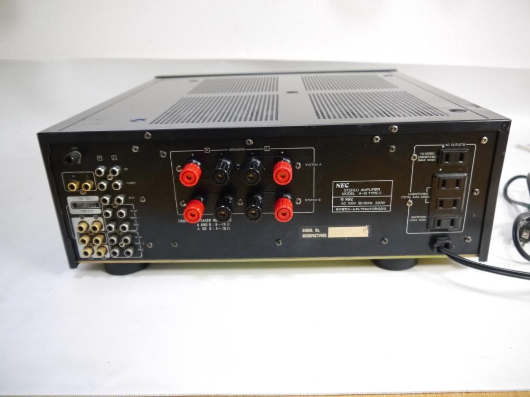 ＮＥＣ　プリメインアンプ　『 Ａ１０　ＴＹＰＥ　Ⅲ 』　メンテナンス実施　動作品