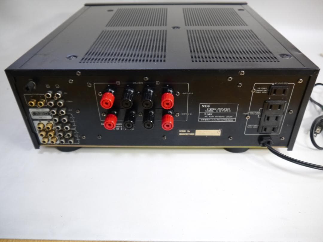 ＮＥＣ　プリメインアンプ　『 Ａ１０　ＴＹＰＥ　Ⅲ 』　メンテナンス実施　動作品