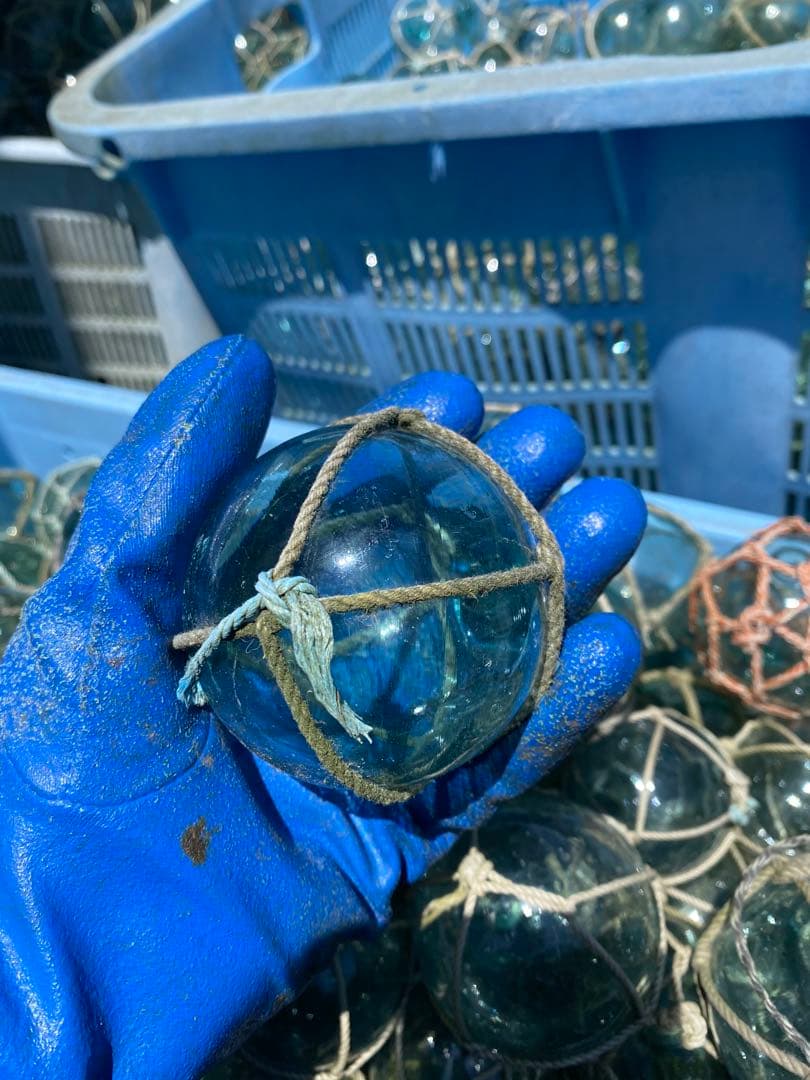 漁具　ガラス玉100個　浮子　漁師　網無し