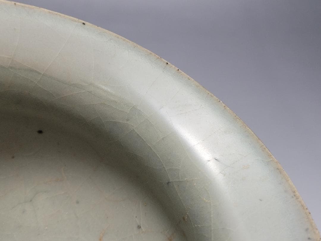 青磁 神獣装飾 香炉 元明時代 幅約11.9cm