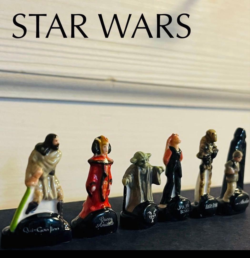655)値下げ！レア！スターウォーズSTARWARS陶器 フェーブ6個セット