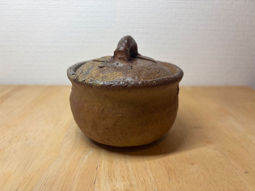 ㊶備前焼 宝瓶 登り窯 竹 たけ タケ 手びねり 急須