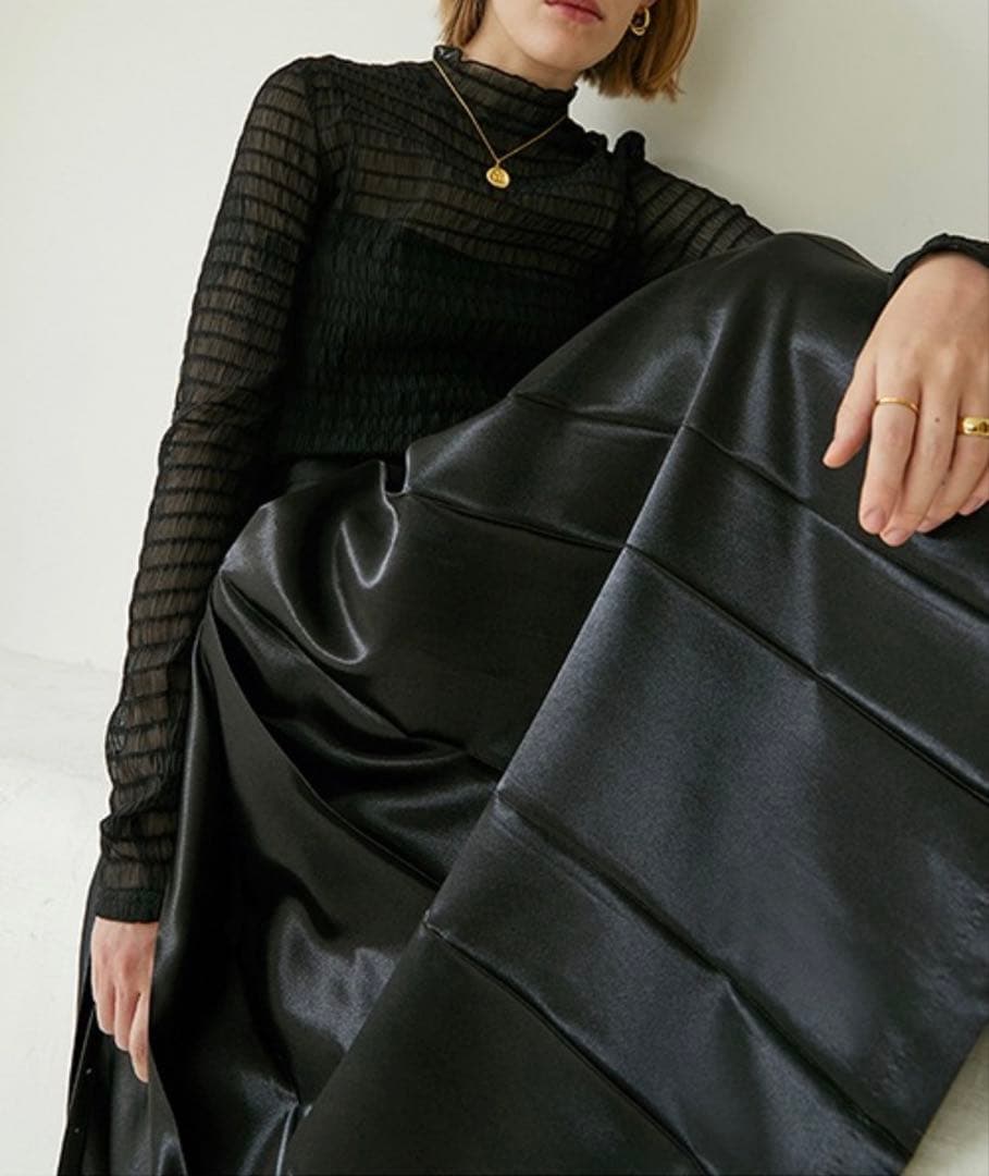 美品【Fano Studios】ハイウエストビックプリーツスカート