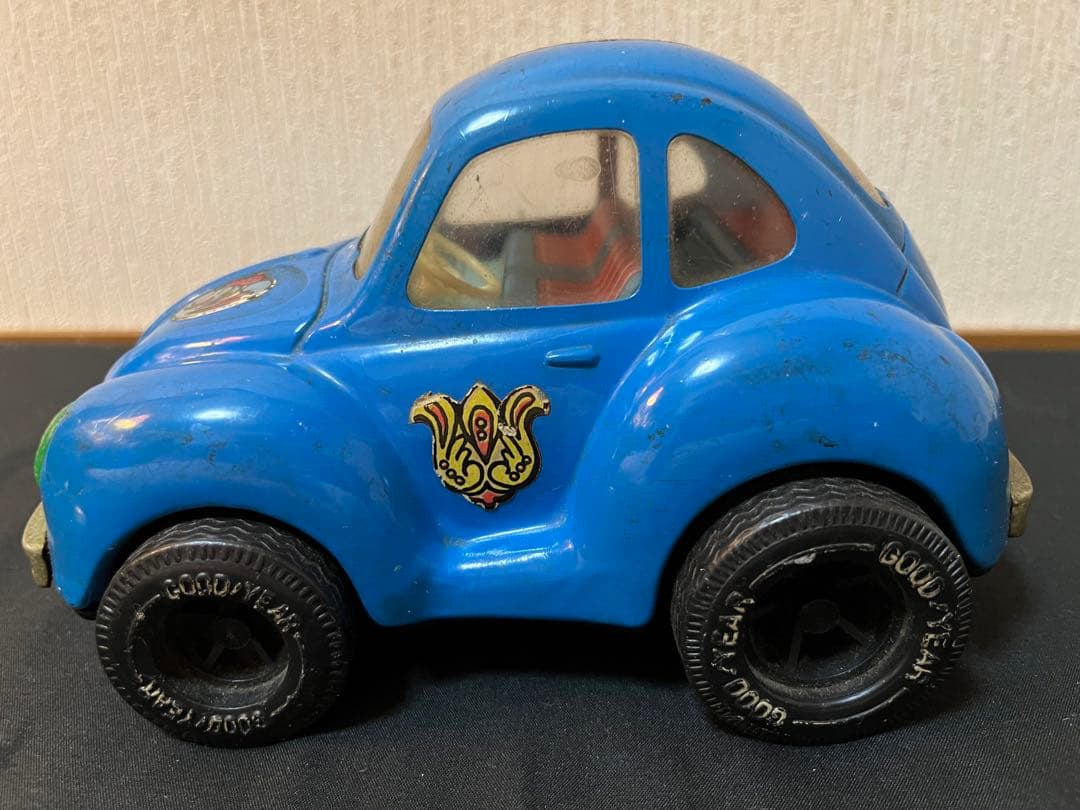 日本製/当時物/レトロ/アサヒ玩具/asahi toy/VW/車/ブリキ/青