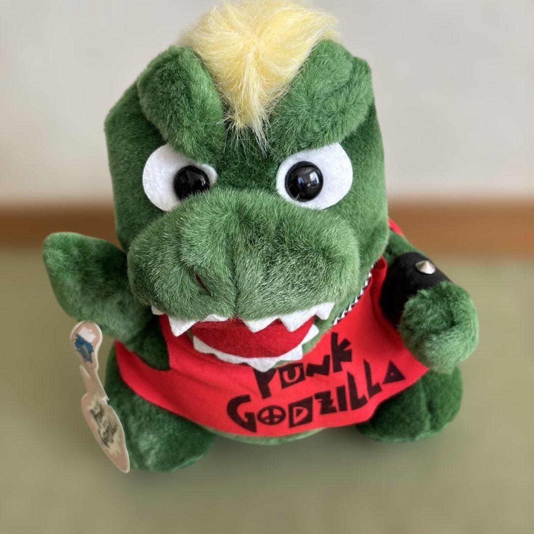 昭和レトロ　パンクゴジラぬいぐるみ　タグ付き
