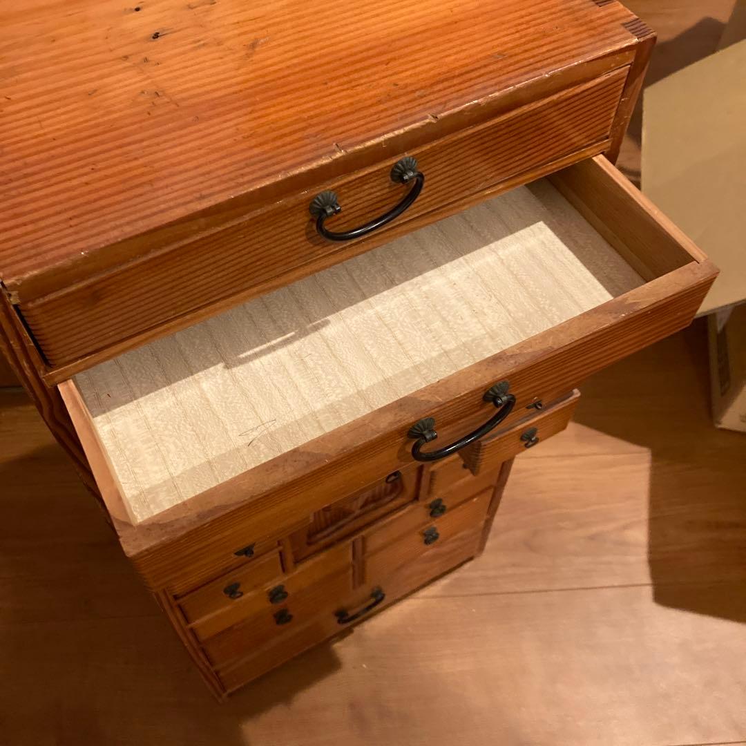 木製引き出し収納棚 薬棚