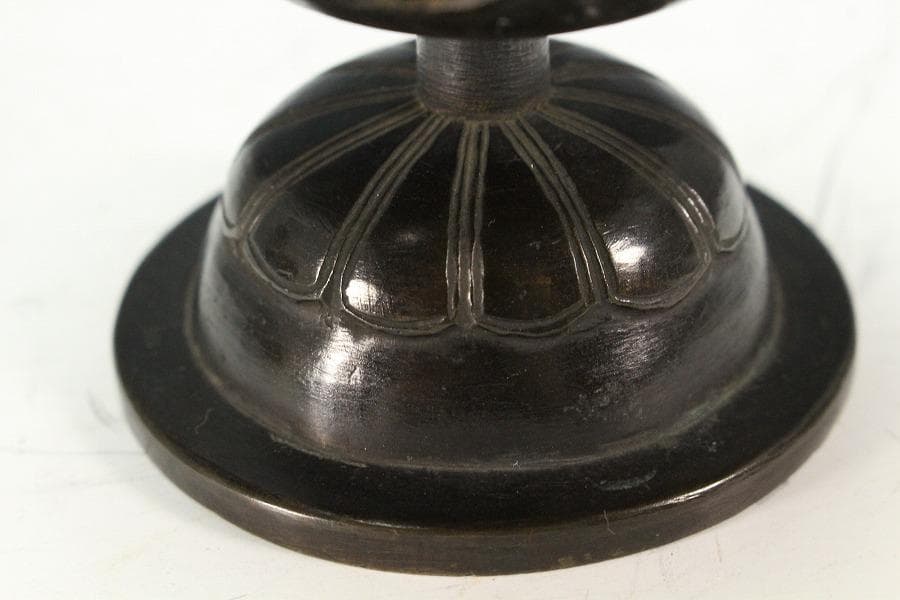 古銅 団龍紋 香炉 古裂仕服 古美術(K-LC952)