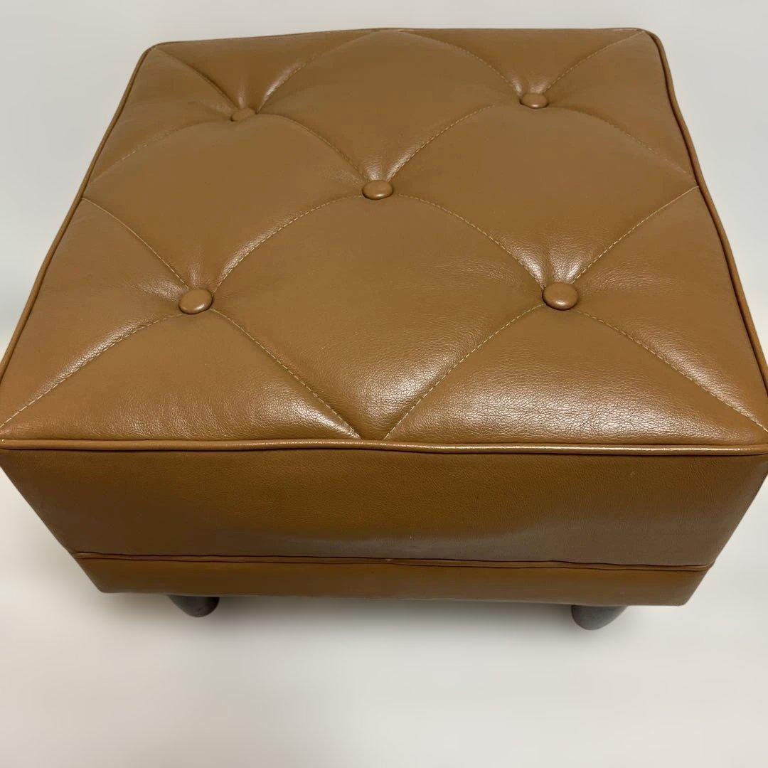 karimokuカリモク　ビンテージスツール (オットマン、ソファ)訳あり　合皮