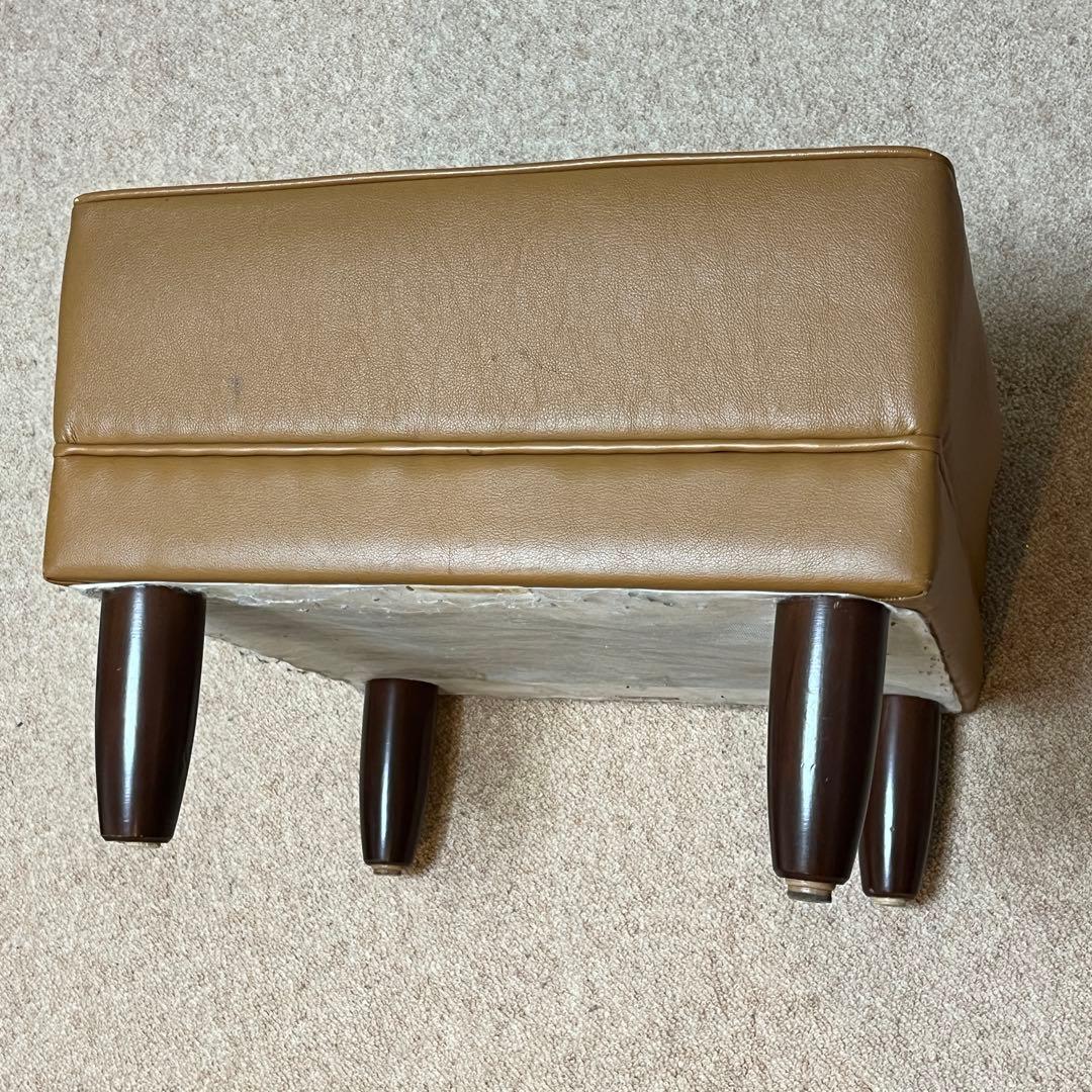 karimokuカリモク　ビンテージスツール (オットマン、ソファ)訳あり　合皮