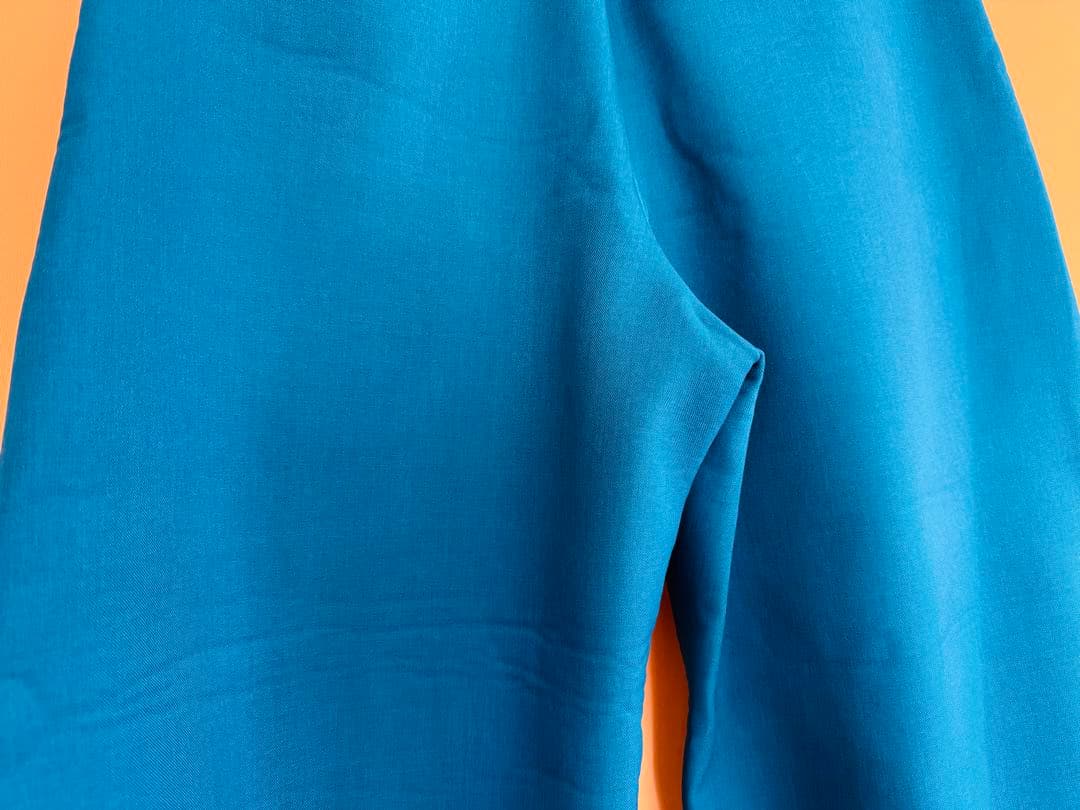 【タグ付き 未使用】UN3D. アーチコクーンパンツ/ブルーグリーン