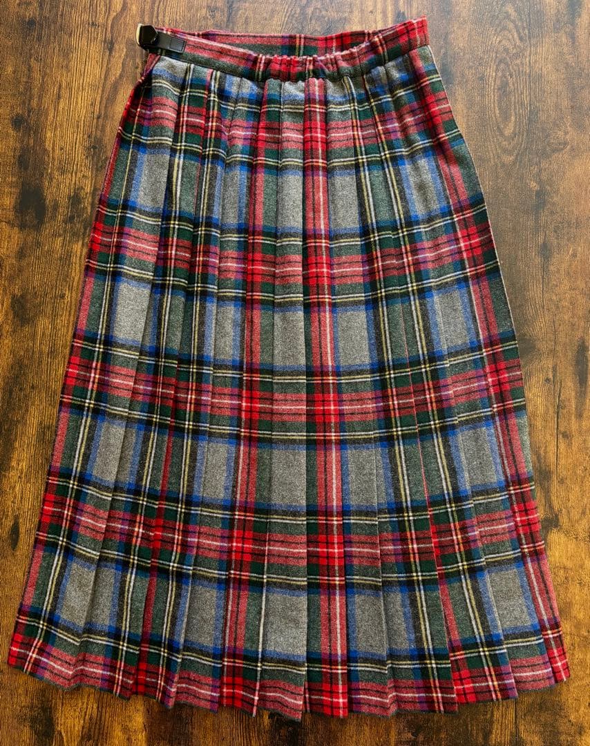 O 'Neil of Dublin ウールミックスキルトスカート ミモレ・半端丈