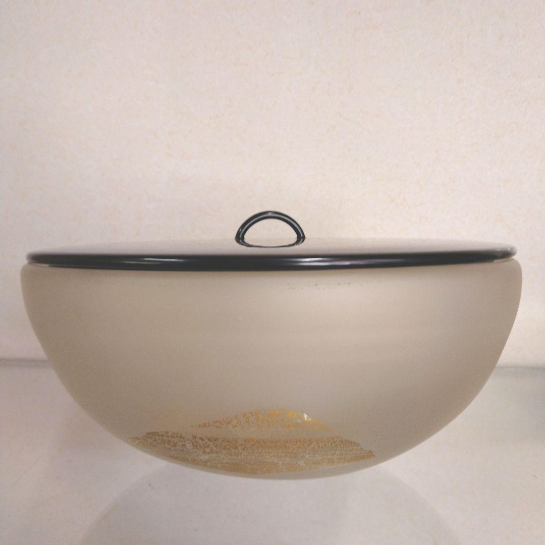 茶道具　期間限定特価　手吹ガラス『涼味』平水指(藤田喬平)