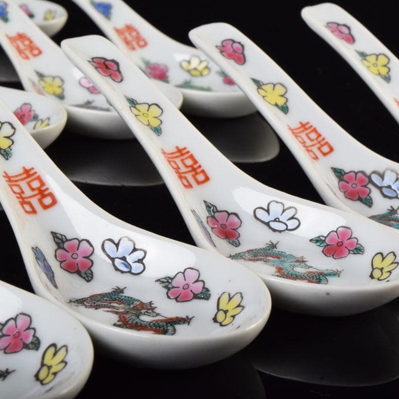 中国　景徳鎮　龍花文　レンゲ　24点まとめて　C　8592