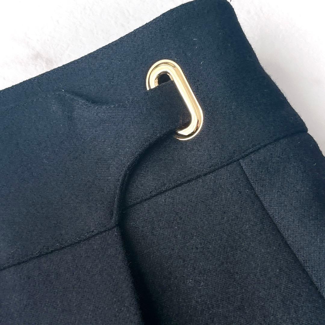 美品 ザリラクス グルカラップスカート 38 M ウール100% 金ボタン