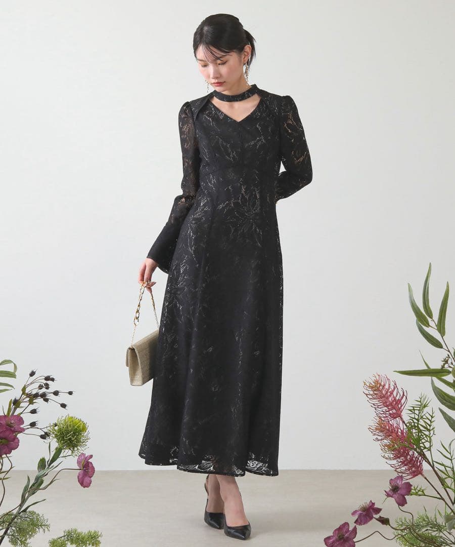 ＊試着のみの美品＊niana レース バックオープン ティアドロップ ワンピース