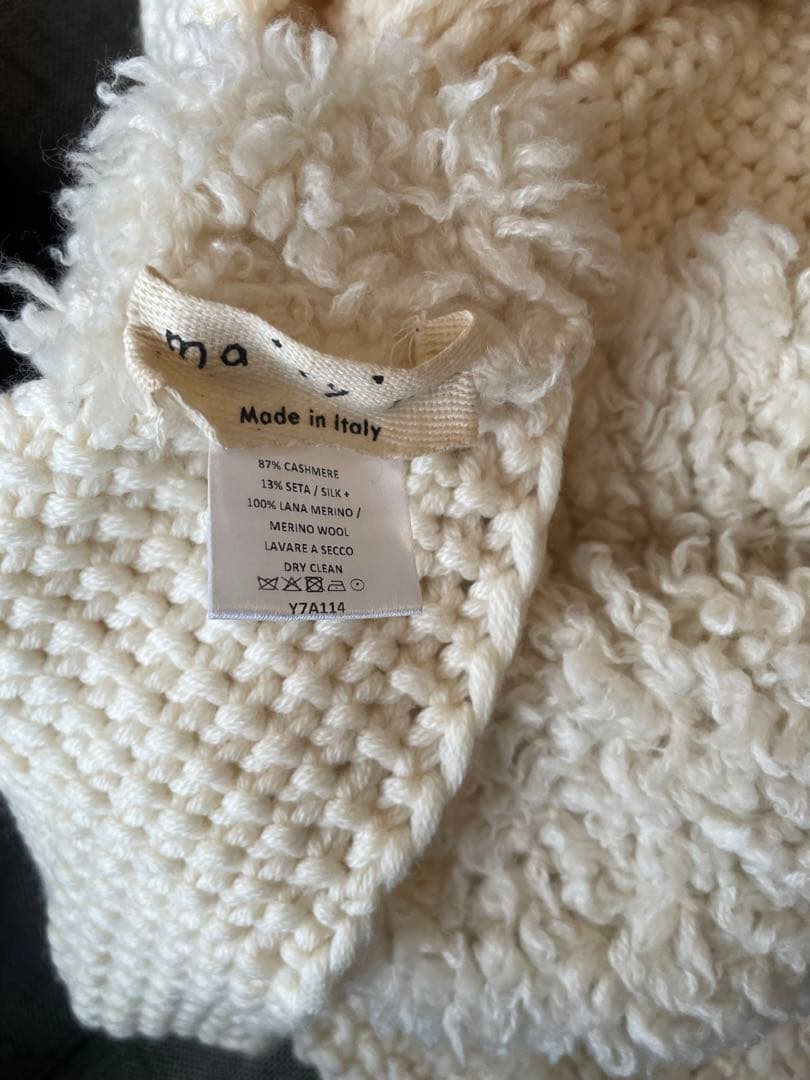 定価5.5万 ma'ry'ya マリア ホワイト ニット スヌードと帽子 セット