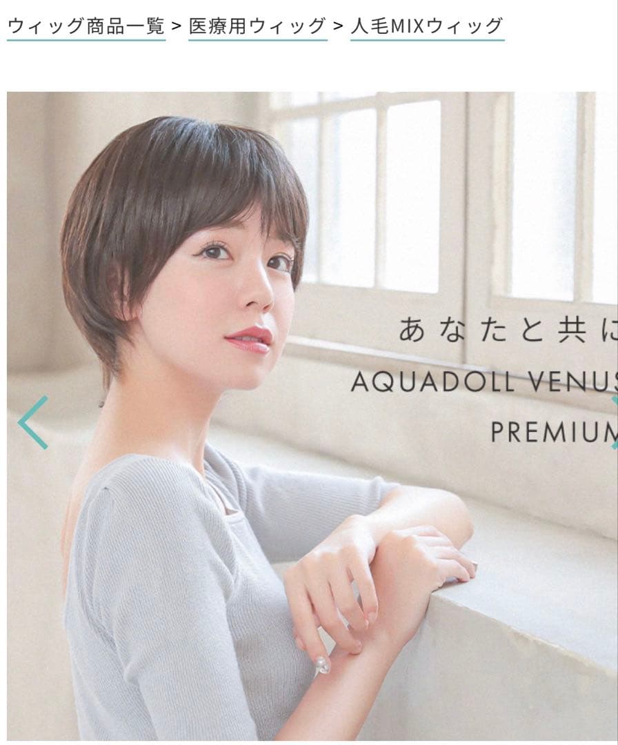 アクアドール　ヴィーナスショート人毛MIX☆ショコラブラック　CBKM