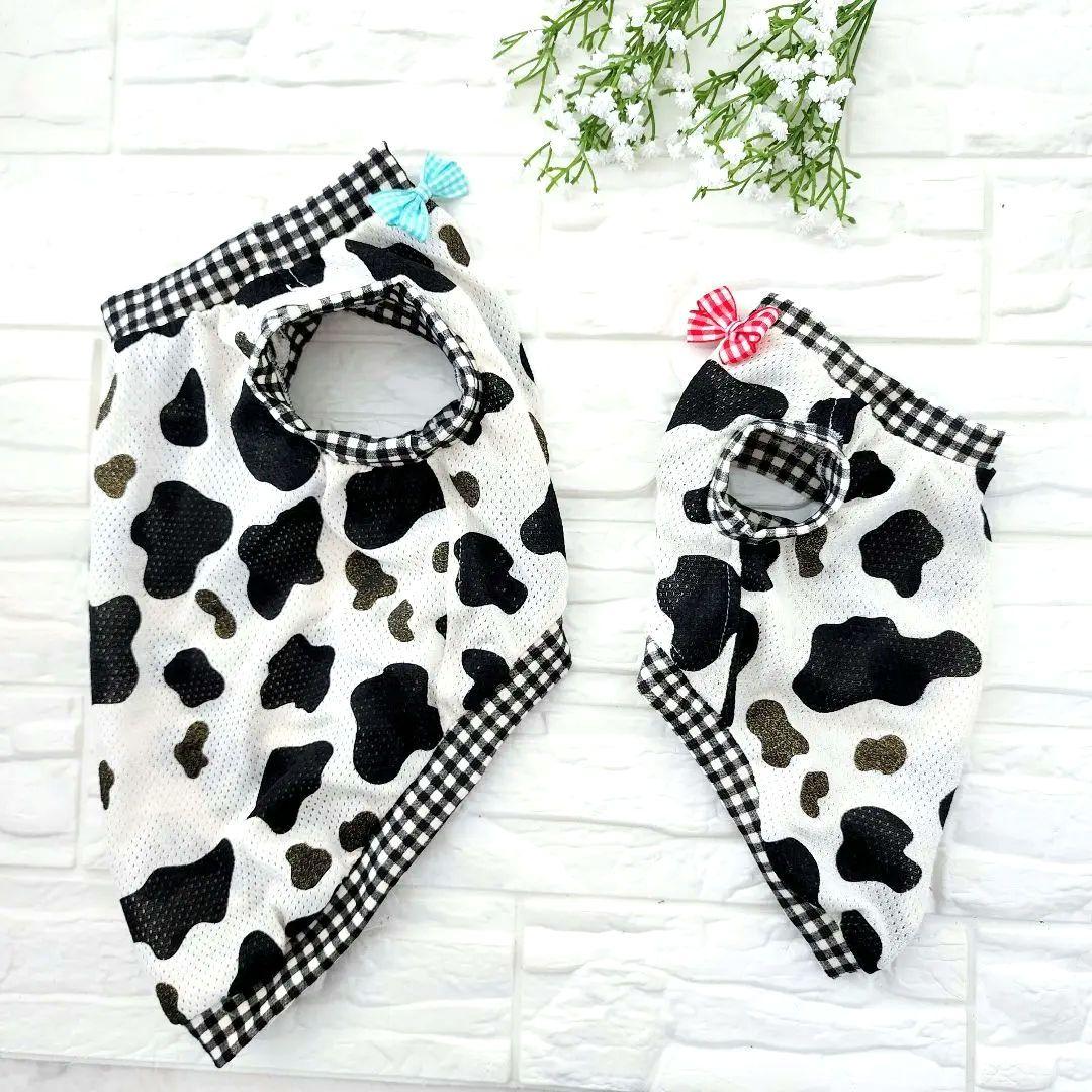 4696mama様❤️牛柄♡メッシュ♡ブラック♡タンクトップ♡ハンドメイド犬服