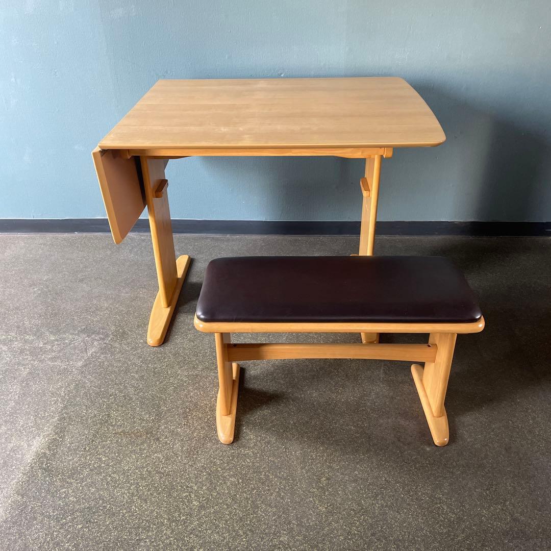 タマリビング　伸長式ダイニングテーブル　ベンチセット