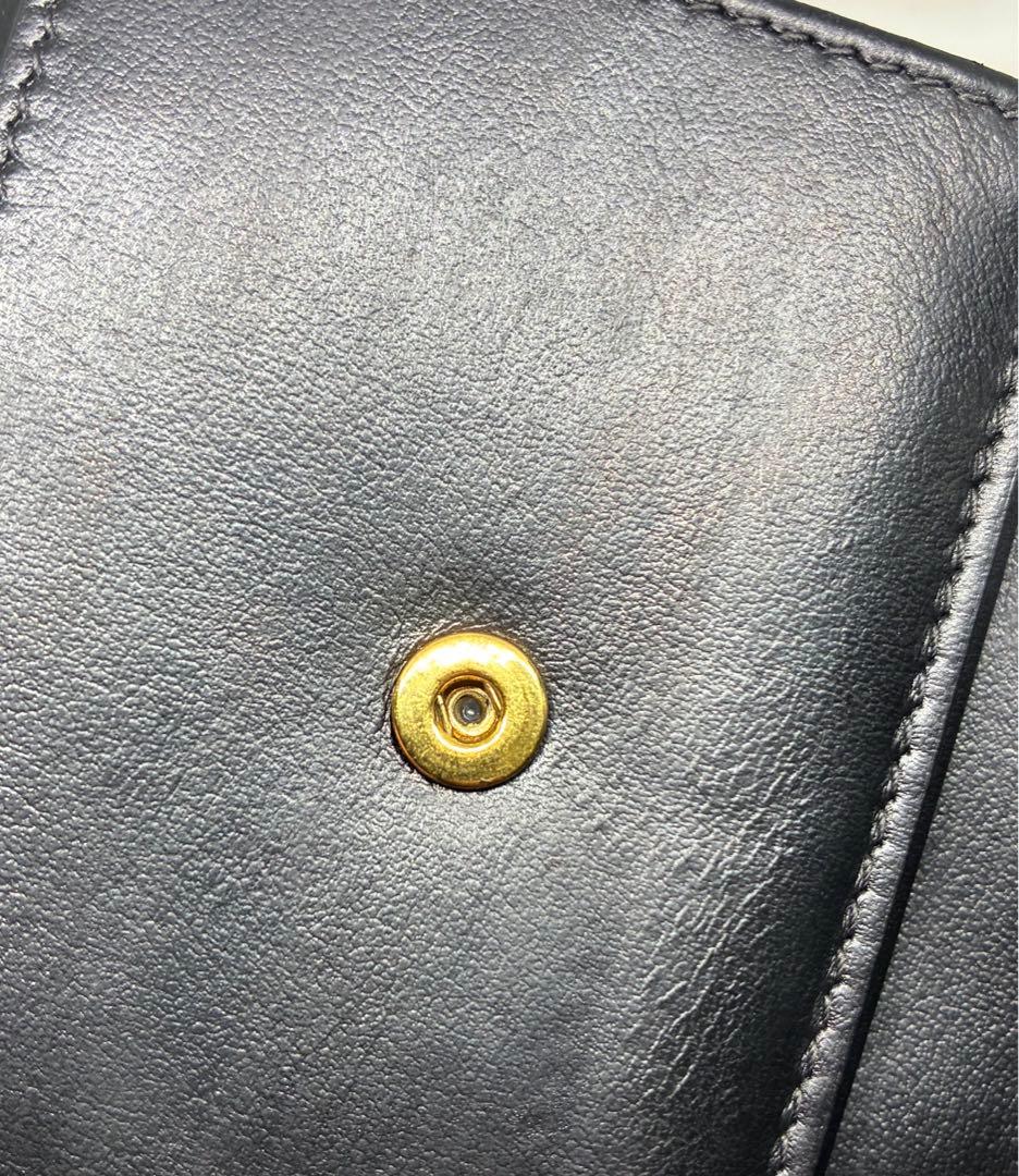 CELINE トリオンフ コンパクトウォレット ブラック 三つ折り財布