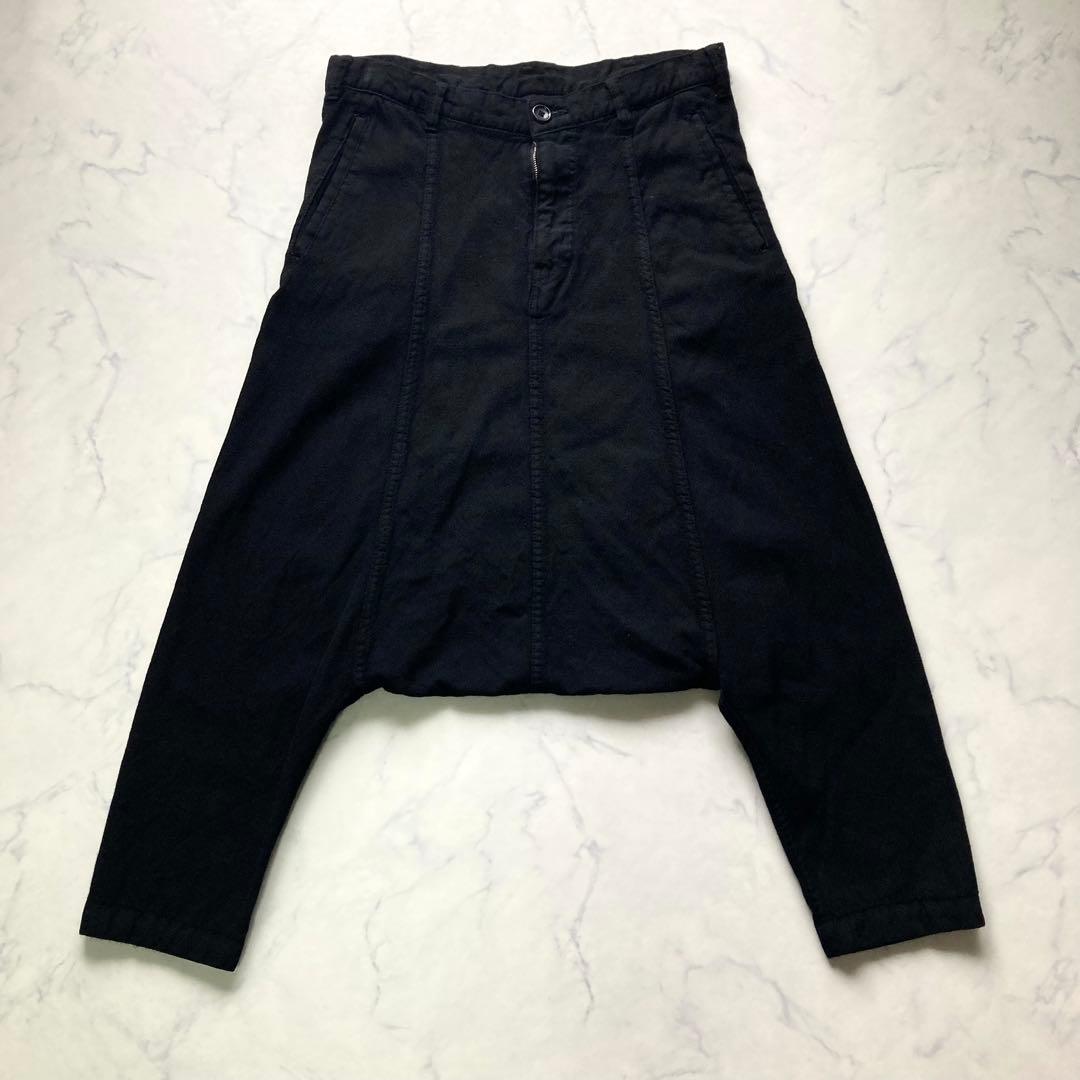 CDGコムデギャルソン サルエルパンツ 黒 ロゴ