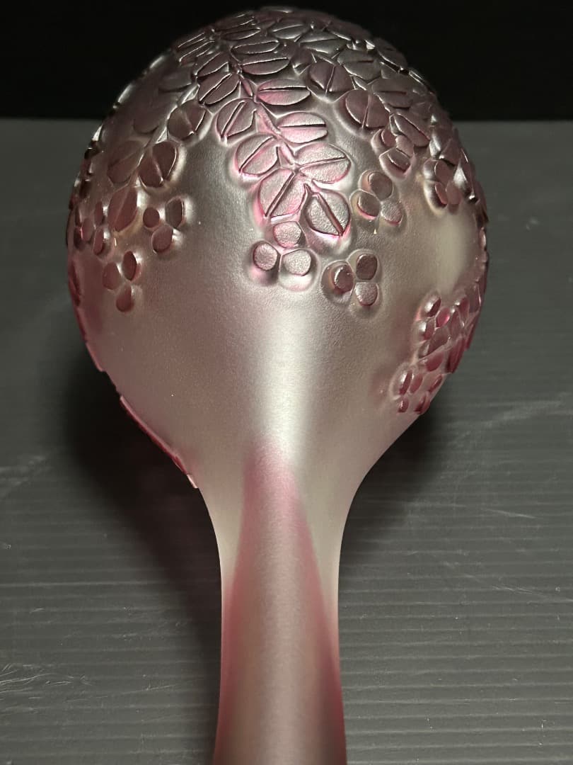 サンドブラスト加工によるガラスの花生け