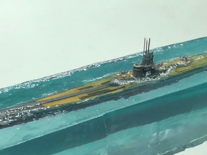 伊400 浮上せよ！　潜水艦水没　ジオラマ