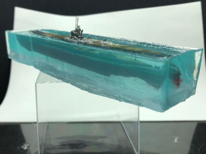 伊400 浮上せよ！　潜水艦水没　ジオラマ