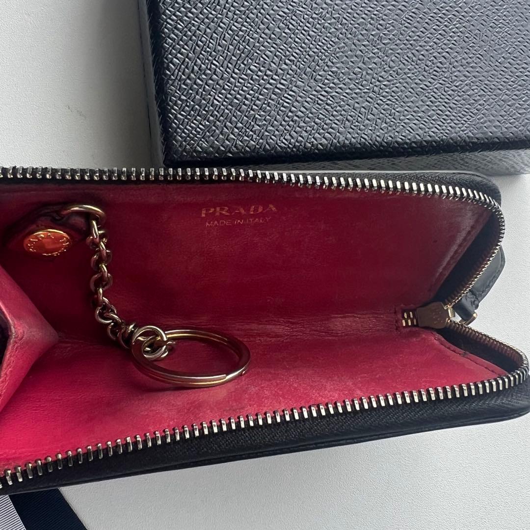 310 美品 PRADA プラダ 小銭入れ 財布 L字ファスナー